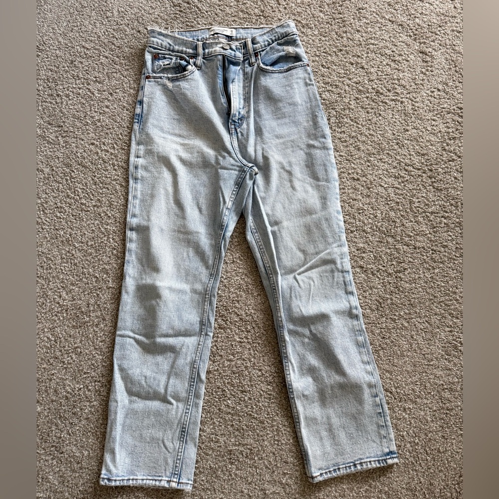 Abercrombie & Fitch curve love ultra high waists ankle straight jean - 26